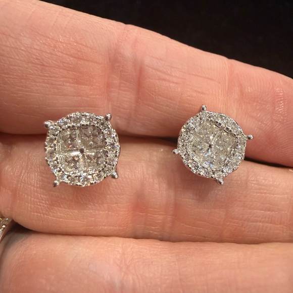 2.25 Carat Moissanite Stud Earrings in 925 Sterling Silver